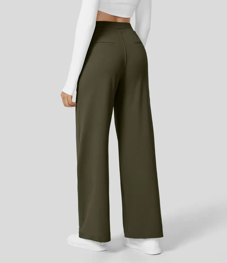 Nadine™ Hoge Taille Pantalon met Zijzakken