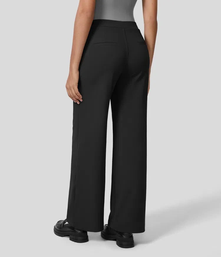 Nadine™ Hoge Taille Pantalon met Zijzakken