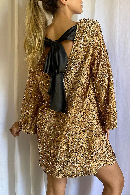 Evy glitter dress with sequins