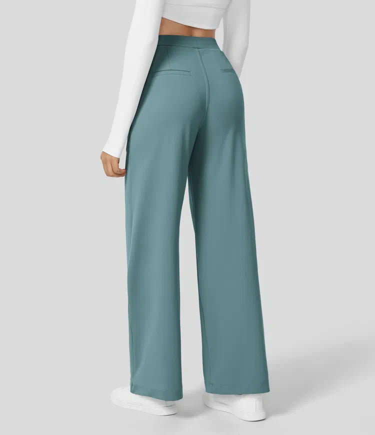 Nadine™ Hoge Taille Pantalon met Zijzakken