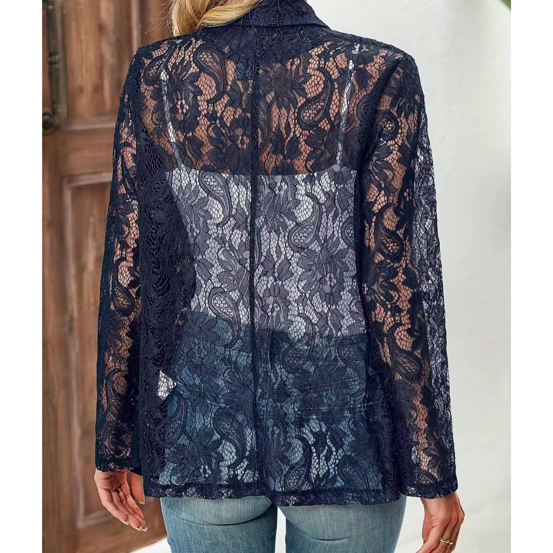 Mindy Lace Blouse - Elegance in Three Timeless Colors