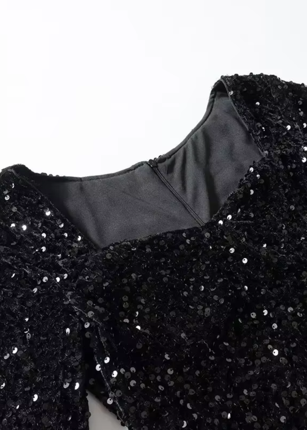 Mirthe Black Sequin Mini Dress