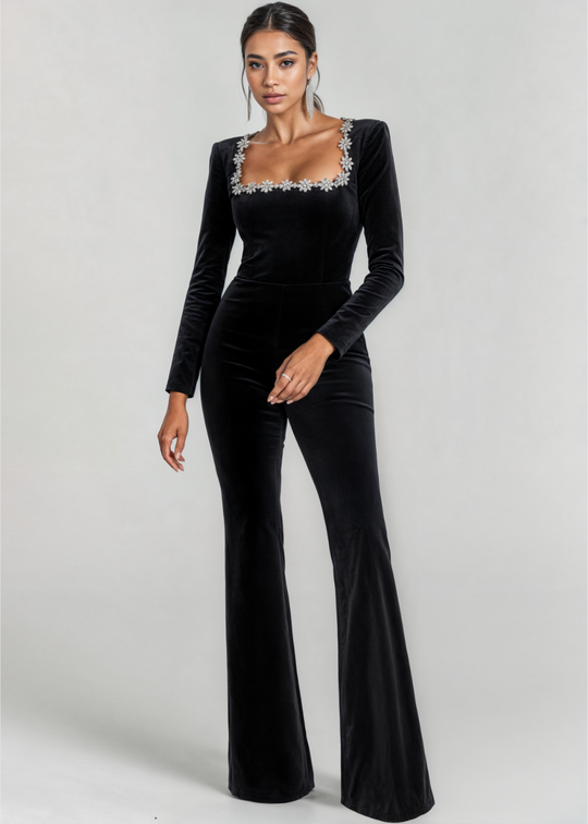 Marie Jumpsuit with Neckline Detail