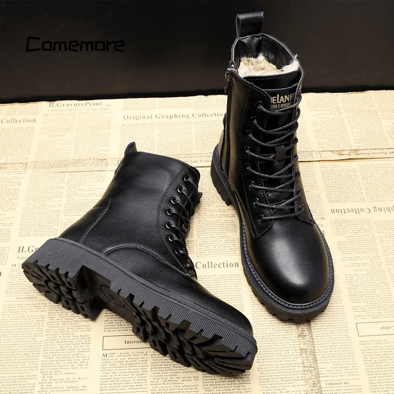 Anna™ - black leather winter boots