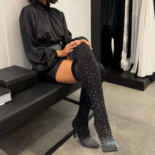 Sparkly™ | Luxe Over-the-Knee Boots – Dazzling, Stylish & Irresistible